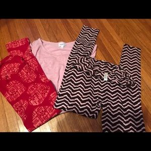 LuLaRoe Small Irma with 2 OS leggings